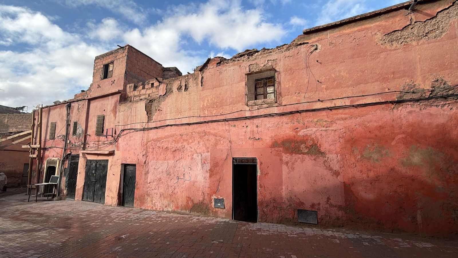 Vue du riad à rénover dans la Kasbah
