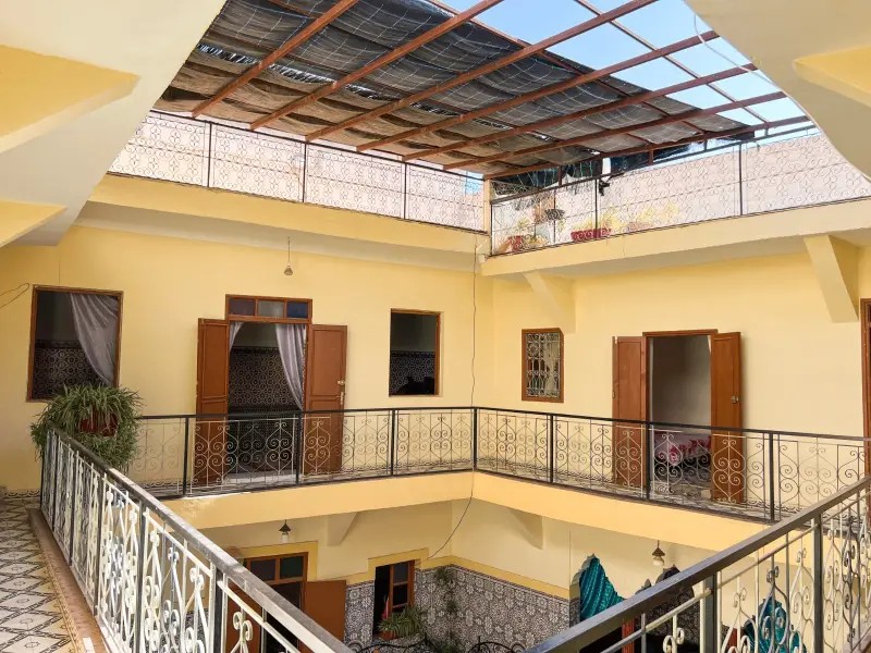 Vue du riad Melkya au Moukef